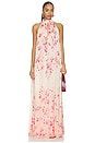 view 1 of 3 ROBE MAXI FLARED MAXI DRESS in Peach Ombre
