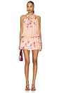 view 1 of 3 ROBE COURTE HALTER BLOUSON MINI DRESS in Peach Ombre