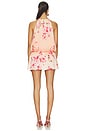 view 3 of 3 ROBE COURTE HALTER BLOUSON MINI DRESS in Peach Ombre
