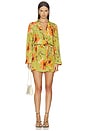 view 1 of 3 ROBE COURTE MINI DRESS WITH DETACHABLE BELT in Olive