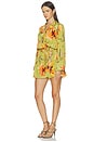 view 2 of 3 ROBE COURTE MINI DRESS WITH DETACHABLE BELT in Olive