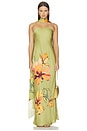 view 1 of 4 ROBE MAXI STRAPLESS MAXI DRESS WITH FRINGE in Olive