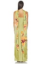 view 4 of 4 ROBE MAXI STRAPLESS MAXI DRESS WITH FRINGE in Olive