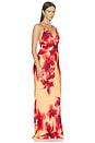 view 2 of 4 ROBE MAXI HALTER NECK MAXI DRESS in Yellow