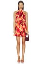 view 1 of 4 ROBE COURTE SASH TIE MINI DRESS in Yellow