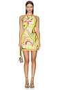 view 1 of 3 ROBE COURTE RUCHED BIAS MINI DRESS in Multi