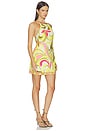 view 2 of 3 ROBE COURTE RUCHED BIAS MINI DRESS in Multi