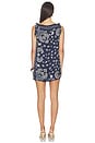 view 4 of 3 ROBE COURTE KNOTTED SHOULDER DETAIL MINI DRESS in Navy