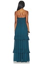 view 4 of 3 Strapless Ruffle Maxi Dress in Teal