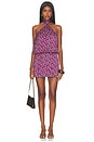 view 1 of 3 Halter Neck Mini Dress in Wine
