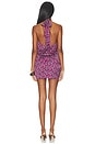 view 4 of 3 Halter Neck Mini Dress in Wine
