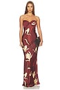 view 2 of 4 ROBE MAXI MAXI DRESS WITH SASH in Merlot
