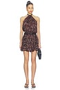 view 1 of 4 Sash Tie Mini Dress in Brown