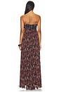 view 4 of 3 Ruched Drape Maxi Dress in Brown