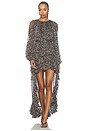 view 5 of 5 Hi-lo Ruffled Dress in Snake