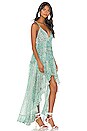 view 2 of 5 ROBE MAXI LEXI in Teal Snake