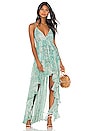 view 4 of 5 ROBE MAXI LEXI in Teal Snake