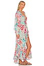 view 3 of 5 Ivy Kimono in Mint Green & Coral