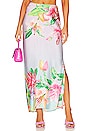 view 1 of 5 LORA 롱 스커트 in Multicolor Hibiscus