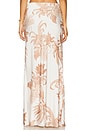 view 4 of 6 Maxi Skirt in Off White & Brown