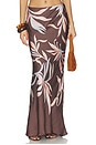 view 1 of 6 Floral Maxi Skirt in Brown