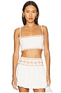 view 1 of 4 Smocking Bandeau Top in White Terracotta