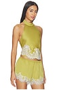 view 2 of 4 Halterneck Top in Olive