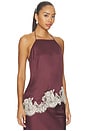 view 2 of 5 Lace Detail Top in Burgundy