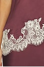 view 6 of 5 Lace Detail Top in Burgundy