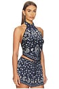 view 2 of 4 Halter Neck Top in Navy