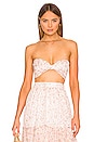 view 1 of 5 Vie Bandeau Top in Off White & Pink