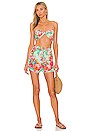 view 4 of 4 Bandeau in Mint Green & Coral