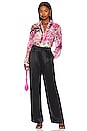 view 4 of 4 Tessa Blouse in Black & Pink