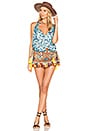 view 1 of 3 Printed Mini Dress in Blue
