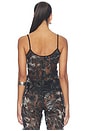 view 4 of 5 Silver Destroyed Lace Top in Black & Beige