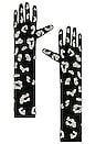view 1 of 2 Frankie Gloves in Black & Silver Leopard