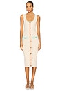 view 1 of 3 Lyle Dress in Cream, Peche & Eucalyptus
