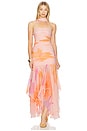 view 1 of 5 Teryn Silk Dress in Peche Primavera
