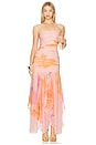 view 2 of 5 Teryn Silk Dress in Peche Primavera