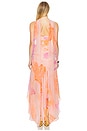view 4 of 5 Teryn Silk Dress in Peche Primavera