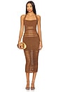view 1 of 4 Jaycee Crochet Dress in Sepia & Bronze