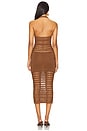 view 3 of 4 Jaycee Crochet Dress in Sepia & Bronze