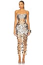 view 1 of 4 Mischa Sequin Dress in Silver & Nude