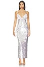 view 1 of 4 Ines Embroidered Dress in Silver