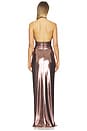 view 3 of 4 Anida Dress in Metallic Rose Gold