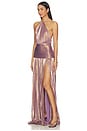 view 2 of 5 Thalia Dress in Purple & Gold