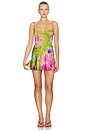 view 1 of 4 Kyona Dress in Kiwi Hibiscus Floral