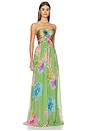 view 2 of 4 ROBE RABEL in Kiwi Hibiscus Floral