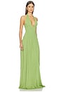view 2 of 4 Marcelle Maxi Dress in Metallic Kiwi