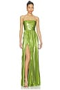 view 1 of 4 Sevyn Maxi Dress in Metallic Kiwi